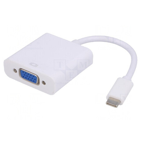 Adaptor USB C la D-Sub 15pin HD, Nichelat | Electronic-mag.ro | Componente Electronice