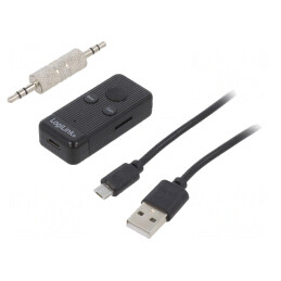 Receiver Bluetooth Neagră Jack 3.5mm MicroSD USB 10m 300mAh | Electronic-mag.ro | Componente Electronice