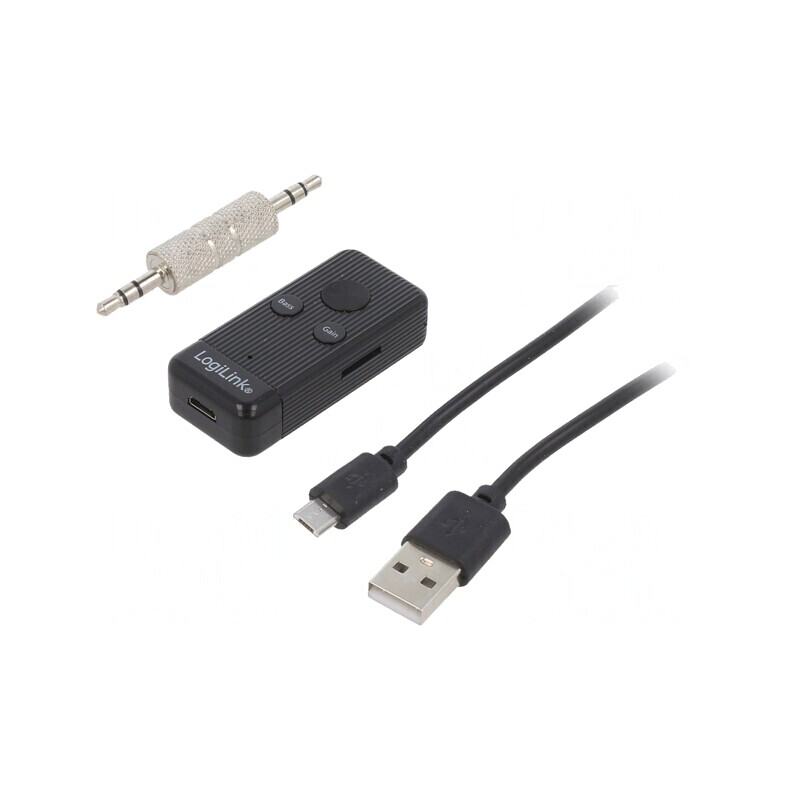 Receiver Bluetooth Neagră Jack 3.5mm MicroSD USB 10m 300mAh | Electronic-mag.ro | Componente Electronice