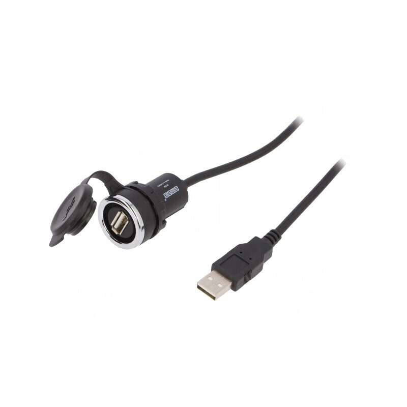 Soclu USB Panou 22mm IP65 1.5m Plastic | Electronic-mag.ro | Componente Electronice