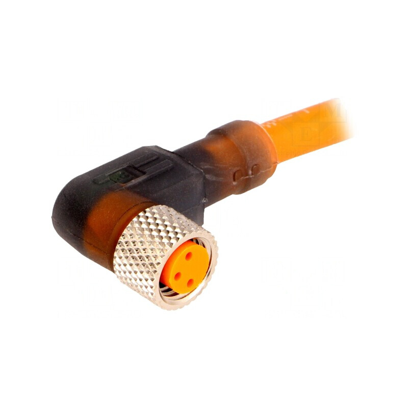Conector M8 5m 3 PIN 90° LED PVC | Electronic-mag.ro | Componente Electronice