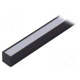 Profil Aluminiu Negru LED 1m LINEA20 | Electronic-mag.ro | Componente Electronice