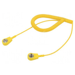 Cablu Conexiune ESD Spiralat Galben 2m 1MΩ | Electronic-mag.ro | Componente Electronice