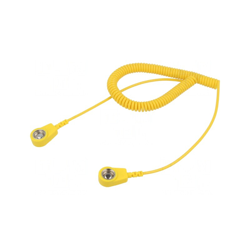 Cablu Conexiune ESD Spiralat Galben 2m 1MΩ | Electronic-mag.ro | Componente Electronice