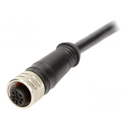 Mufă M12 5 Pini Mamă 5m IP67 60V 4A | Electronic-mag.ro | Componente Electronice