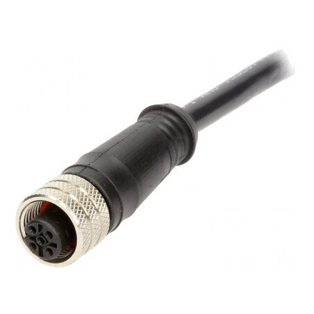 Mufă M12 5 Pini Mamă 5m IP67 60V 4A | Electronic-mag.ro | Componente Electronice