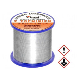 Sârmă de lipit cu plumb 0,7mm 0,25kg 190°C | Electronic-mag.ro | Componente Electronice