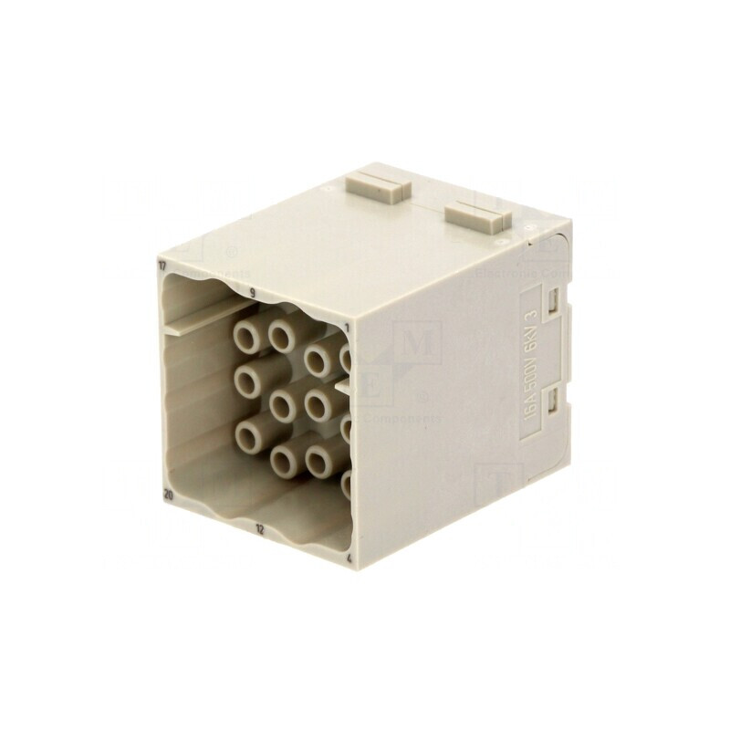 Conector HDC modul tată Han-Modular 20 pini fără contacte | Electronic-mag.ro | Componente Electronice