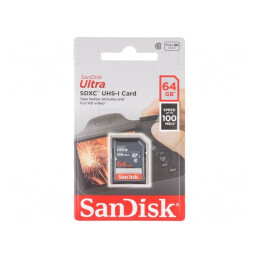 Card de Memorie Ultra SDXC 64GB 100MB/s Class 10 UHS-I | Electronic-mag.ro | Componente Electronice