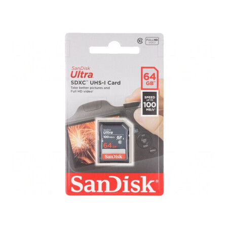 Card de Memorie Ultra SDXC 64GB 100MB/s Class 10 UHS-I | Electronic-mag.ro | Componente Electronice