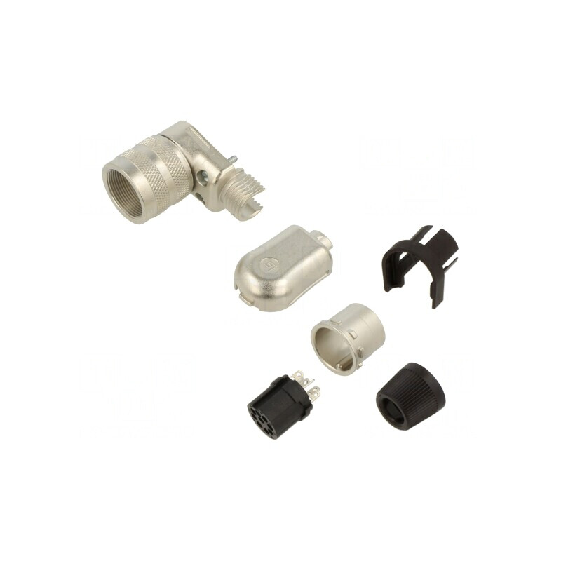 Conector M16 Mufă Mamă 8 PIN 5A 32V IP40 pentru Lipire pe Cablu | Electronic-mag.ro | Componente Electronice