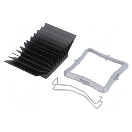Radiator extrudat cu aripioare BGA negru 32,5mm x 32,5mm | Electronic-mag.ro | Componente Electronice