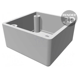 Carcasă ecranare ABS oțel inoxidabil 56x56x40mm 1594RFIABK | Electronic-mag.ro | Componente Electronice
