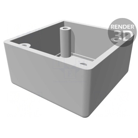 Carcasă ecranare ABS oțel inoxidabil 56x56x40mm 1594RFIABK | Electronic-mag.ro | Componente Electronice