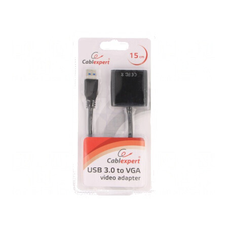 Adaptor USB 3.0 la D-Sub 15pin HD, 0,15m, Negru | Electronic-mag.ro | Componente Electronice