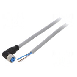 Cablu de conectare M8 unghi 2m IP67 60VAC 4A | Electronic-mag.ro | Componente Electronice