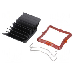 Radiator extrudat cu aripioare BGA negru 33x33mm | Electronic-mag.ro | Componente Electronice