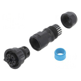 Conector circular mamă cu şurub PIN 5 X-Lok | Electronic-mag.ro | Componente Electronice