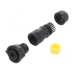 Conector circular mamă 5 pini cu șurub X-Lok DC-05BFFB-QL8MPP