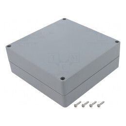 Carcasă universală ABS gri închis 160x160x60mm IP67 | Electronic-mag.ro | Componente Electronice