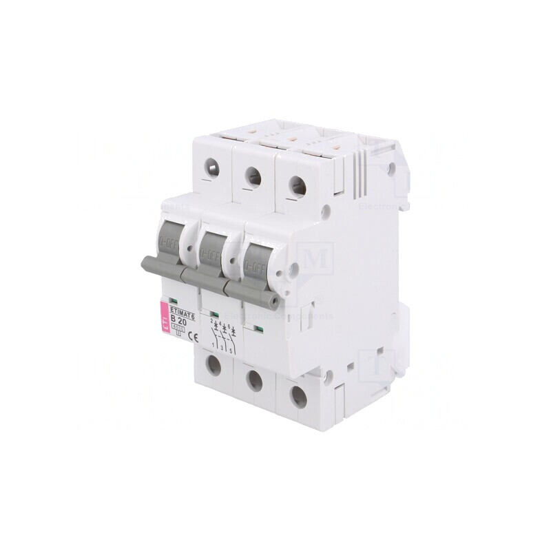 Întrerupător de Supracurent 20A 3P ETIMAT 6 | Electronic-mag.ro | Componente Electronice