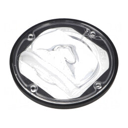 Lentilă LED rotundă silicon transparent neagră | Electronic-mag.ro | Componente Electronice