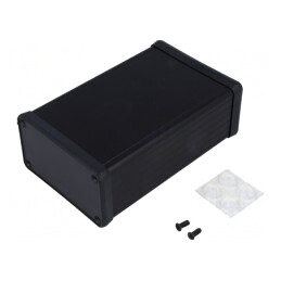Carcasă aluminiu neagră 78x120x43 mm | Electronic-mag.ro | Componente Electronice