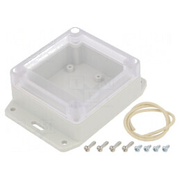 Carcasă universală cu lame de fixare 80mm x 85mm x 40mm | Electronic-mag.ro | Componente Electronice