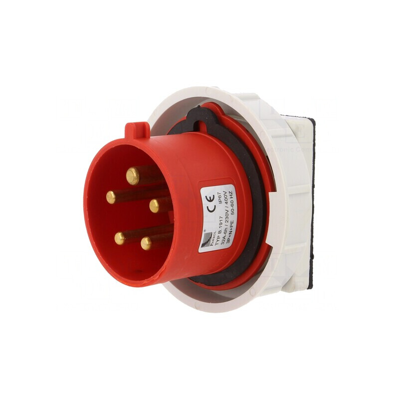 Conector alimentare trifazat 32A 400VAC IP67 | Electronic-mag.ro | Componente Electronice