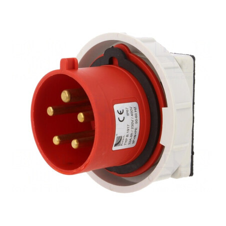 Conector alimentare trifazat 32A 400VAC IP67 | Electronic-mag.ro | Componente Electronice