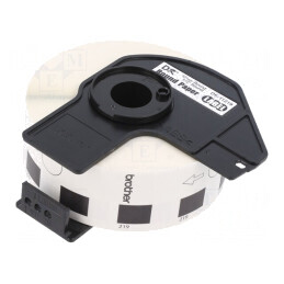 Etichetă Autoadezivă Albă 12mm Neagră DK-11219 | Electronic-mag.ro | Componente Electronice
