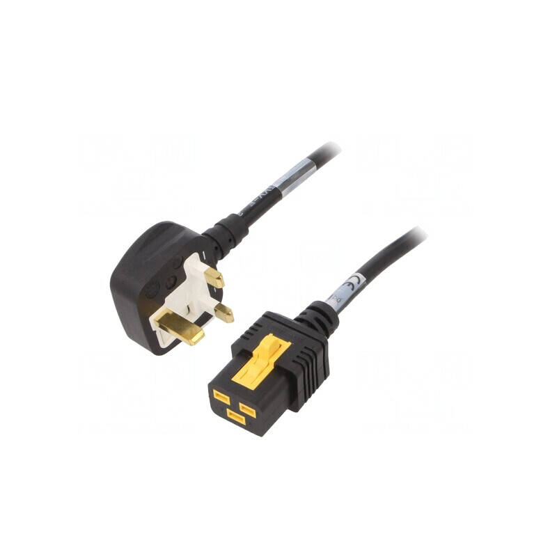 Cablu Alimentare UK BS 1363 la IEC C19 2m Negru | Electronic-mag.ro | Componente Electronice