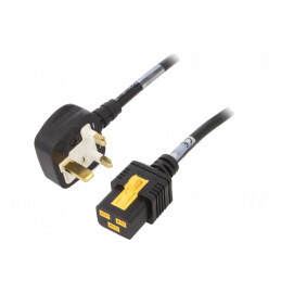 Cablu Alimentare UK BS 1363 la IEC C19 2m Negru | Electronic-mag.ro | Componente Electronice