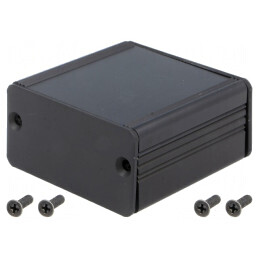 Carcasă aluminiu neagră AKG 55mm x 50mm x 28mm | Electronic-mag.ro | Componente Electronice