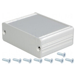 Carcasă aluminiu gri AKG 69mm x 50mm x 24mm | Electronic-mag.ro | Componente Electronice