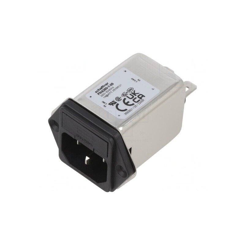 Conector Alimentare AC Soclu Tată 1A 250VAC C14 | Electronic-mag.ro | Componente Electronice