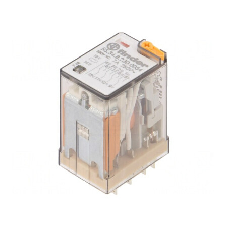 Releu electromagnetic 4PDT 230VAC 15A | Electronic-mag.ro | Componente Electronice