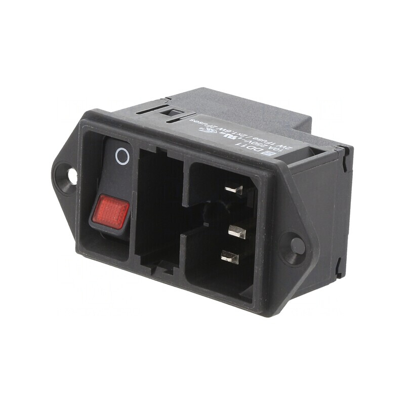 Conector alimentare AC 10A 250VAC C14 | Electronic-mag.ro | Componente Electronice