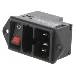 Conector alimentare AC 10A 250VAC C14 | Electronic-mag.ro | Componente Electronice