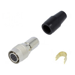 Conector Circular HR10 Push-Pull Mufă 2A Argintat Lipire | Electronic-mag.ro | Componente Electronice