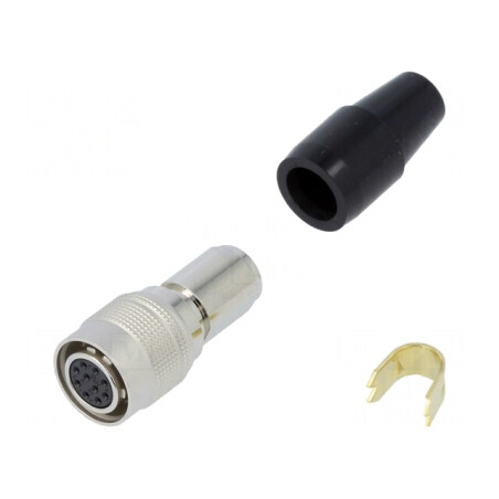 Conector Circular HR10 Push-Pull Mufă 2A Argintat Lipire | Electronic-mag.ro | Componente Electronice
