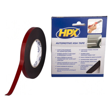 Bandă dublă adezivă acrilică antracit 12mm x 10m | Electronic-mag.ro | Componente Electronice