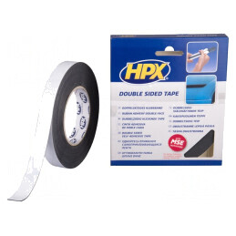 Bandă de Fixare Acrilică Neagră 19mm x 10m | Electronic-mag.ro | Componente Electronice