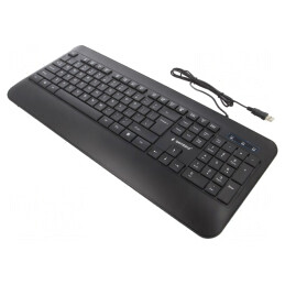Tastatură Slim USB Neagră 1.5m Layout US | Electronic-mag.ro | Componente Electronice