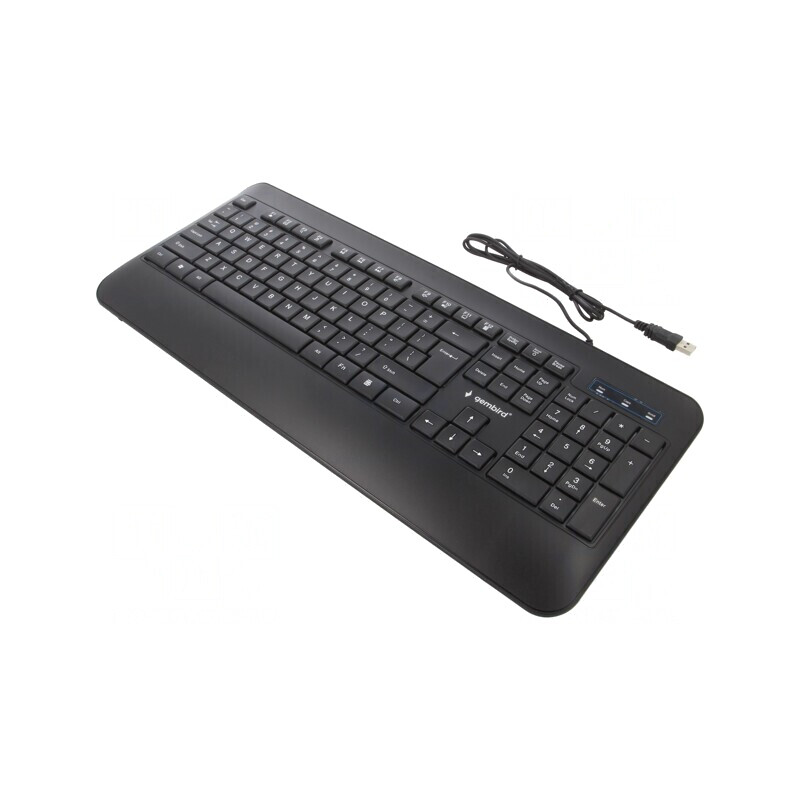 Tastatură Slim USB Neagră 1.5m Layout US | Electronic-mag.ro | Componente Electronice