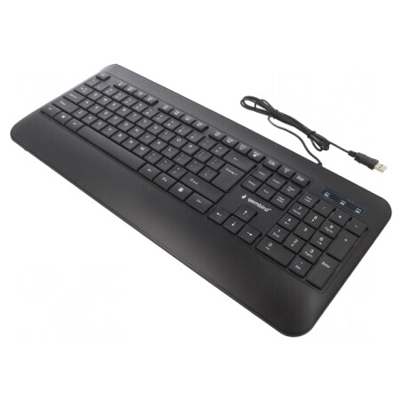 Tastatură Slim USB Neagră 1.5m Layout US | Electronic-mag.ro | Componente Electronice