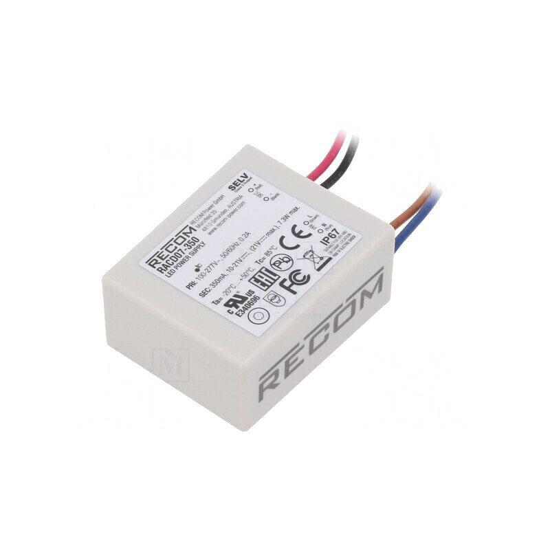 Alimentator LED 7W IP67 350mA | Electronic-mag.ro | Componente Electronice Alimentator LED 7W IP67 350mA | Electronic-mag.ro | Componente Electronice