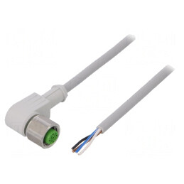 Cablu de conectare M12 4PIN unghi 3m PVC 250VAC | Electronic-mag.ro | Componente Electronice