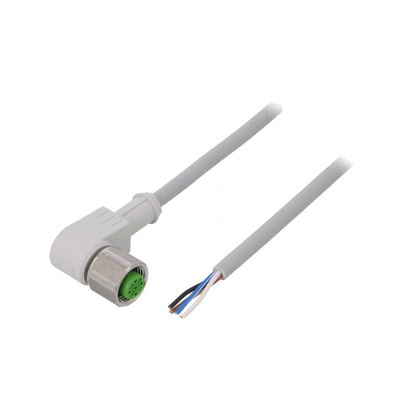 Cablu de conectare M12 4PIN unghi 3m PVC 250VAC | Electronic-mag.ro | Componente Electronice