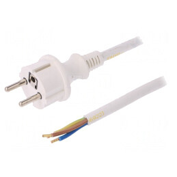 Cablu SCHUKO PVC Alb 5m 16A | Electronic-mag.ro | Componente Electronice